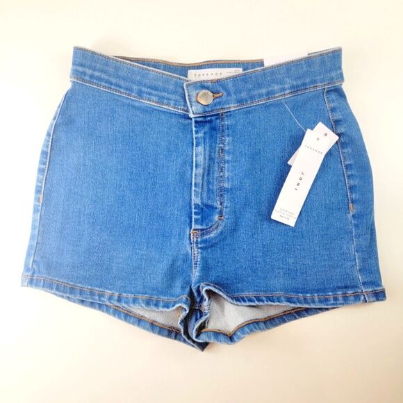 TOPSHOP Super High Waisted Joni Stretch Short Size 6P NWT - Picture 2 of 7